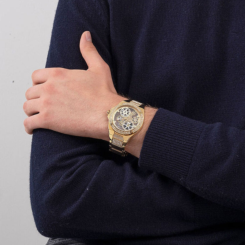 Guess Men's Gold Tone Stainless Steel Watch | Gw0323g2