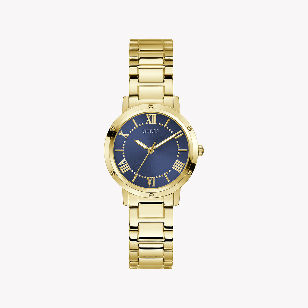 Guess Women's Gold/Blue Watch | Gw0404l4