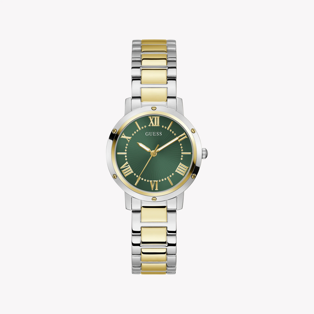 Guess Women's Silver/Gold, Green | Gw0404l5 Watch by i-watch