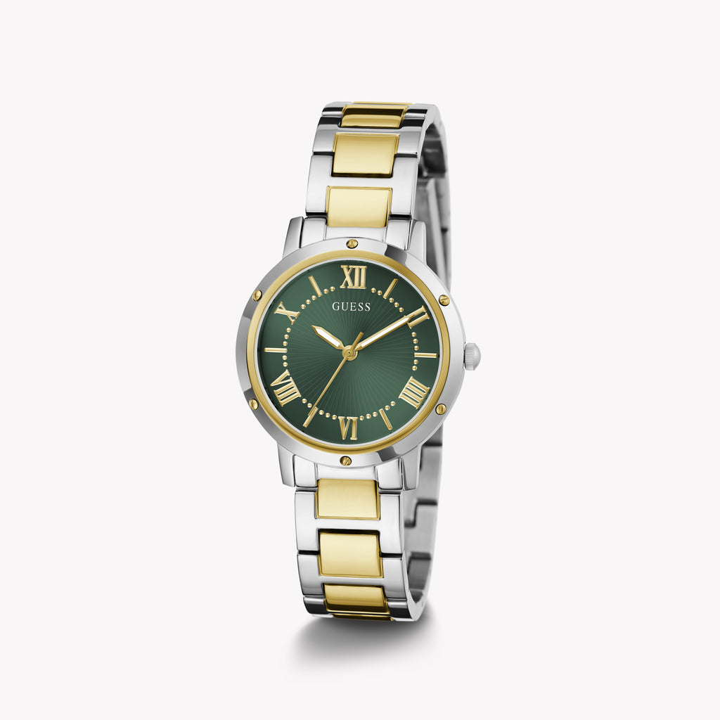 Guess Women's Silver/Gold, Green | Gw0404l5 Watch