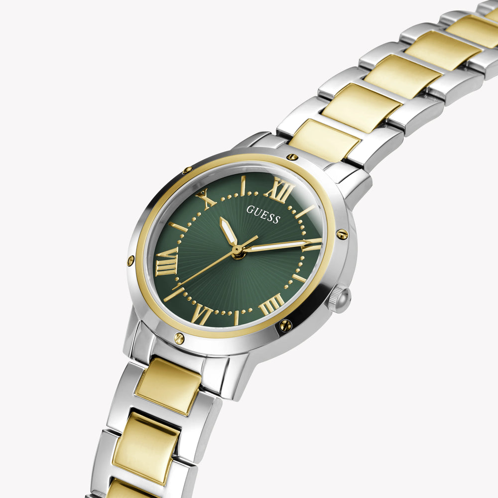 Guess Women's Silver/Gold, Green | Gw0404l5 Watch by i-watch