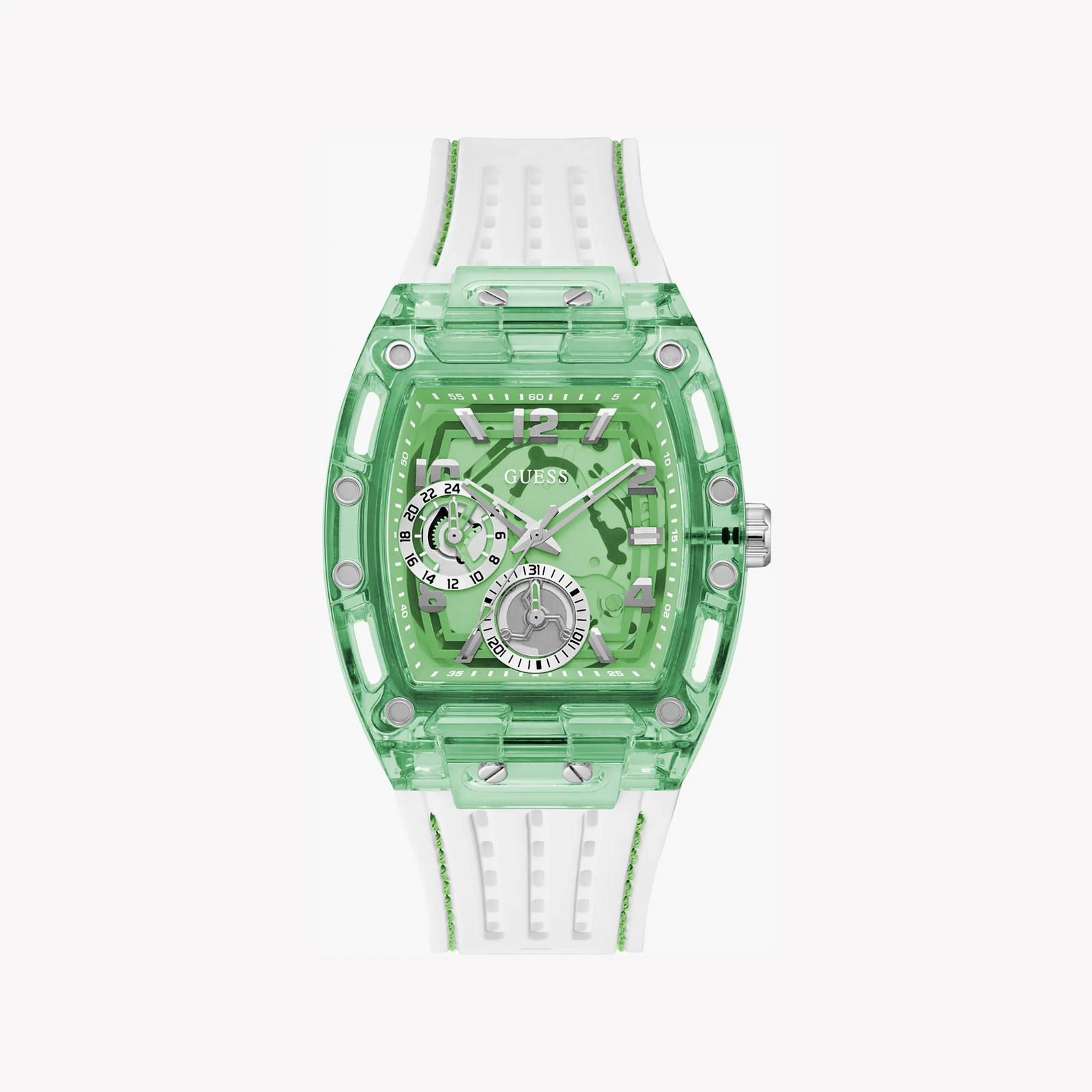 Guess Men's Green/White, Stainless Steel/Silicone | Gw0499g10 by i-watch