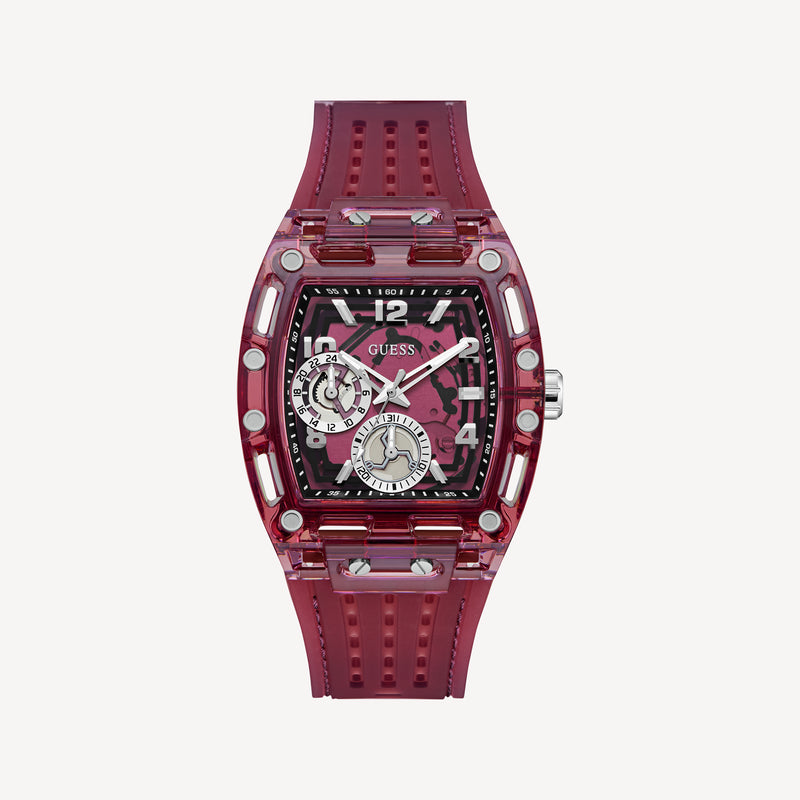 GUESS Mens Red Analog Watch