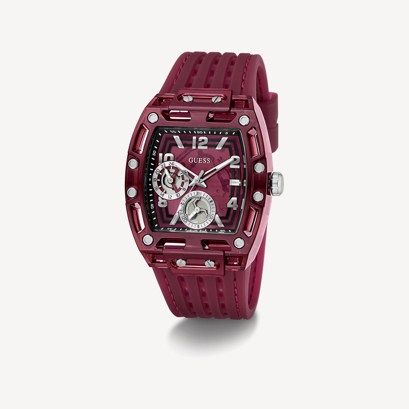 GUESS Mens Red Analog Watch