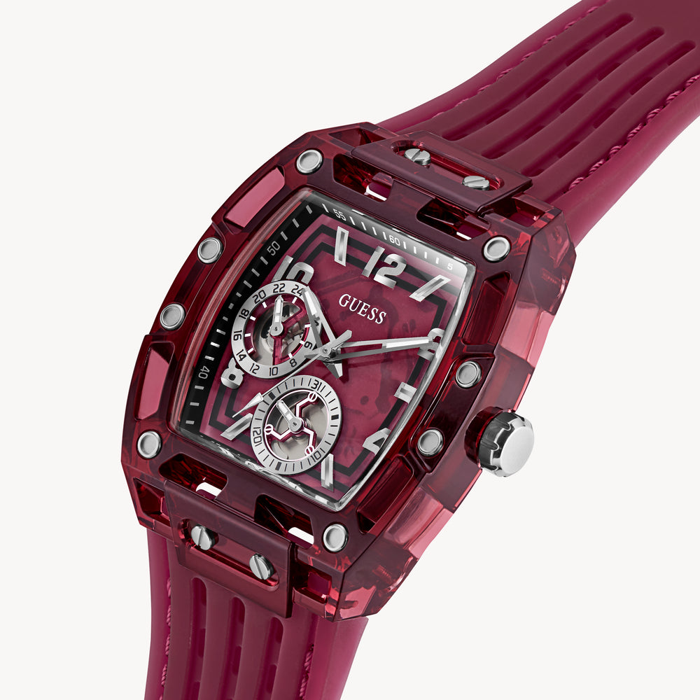 GUESS Mens Red Analog Watch
