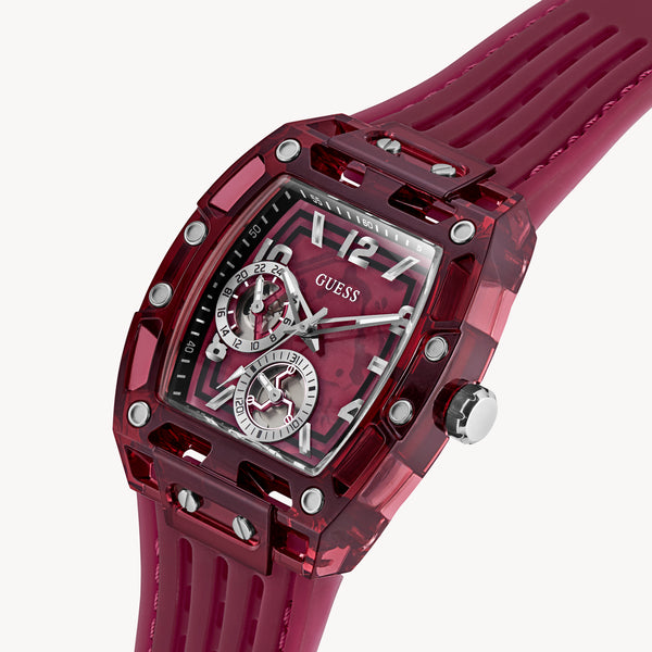 GUESS Mens Red Analog Watch