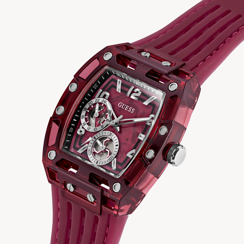 GUESS Mens Red Analog Watch