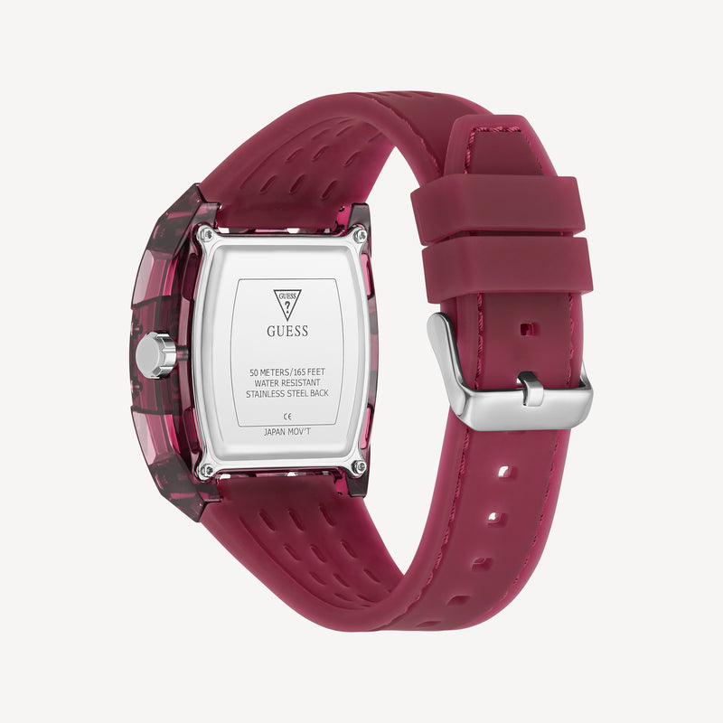 GUESS Mens Red Analog Watch
