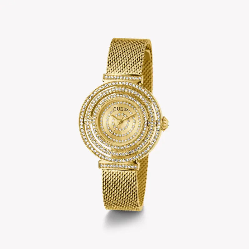 Guess Women's Gold Stainless Steel Watch, Gold Dial | Gw0550l2