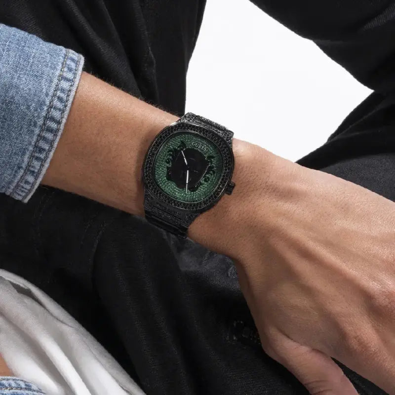 Guess Men's Black Stainless Steel, Multicolor Dial | Gw0565g2