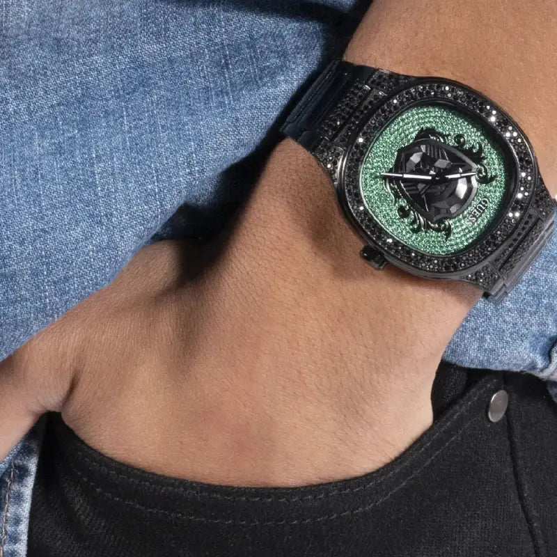 Guess Men's Black Stainless Steel, Multicolor Dial | Gw0565g2