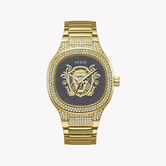 Guess Men's Gold Stainless Steel Watch, Black/Gold | Gw0565g1