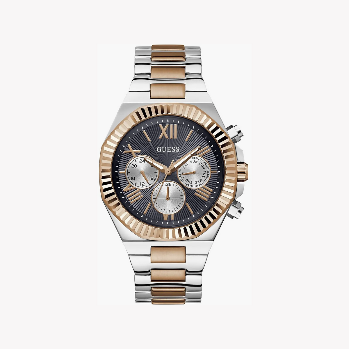 Guess Men's Silver/Gold, Multicolor Watch | Gw0703g4