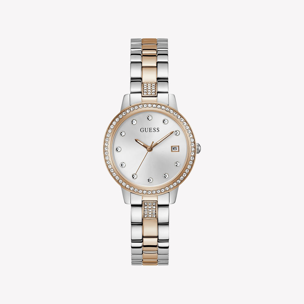 Guess Heartless White Round Dial Quartz Analog Women Watch