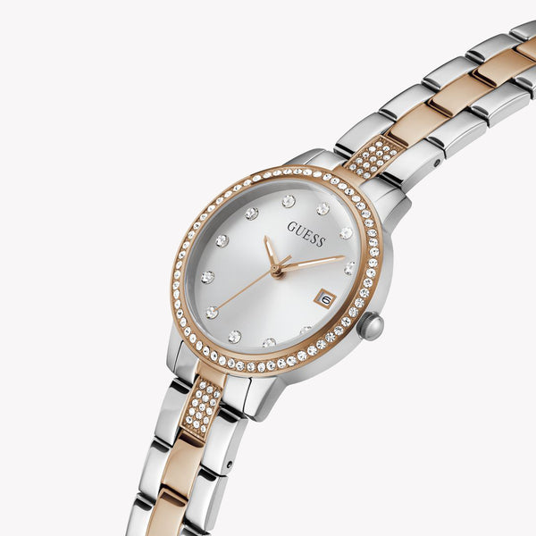 Guess Heartless White Round Dial Quartz Analog Women Watch