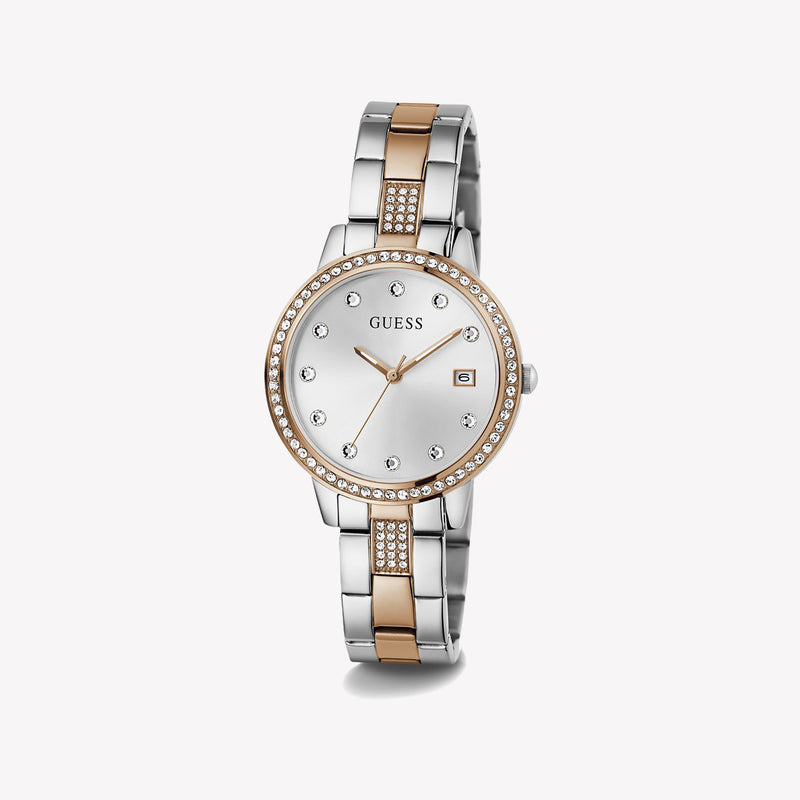 Guess Heartless White Round Dial Quartz Analog Women Watch