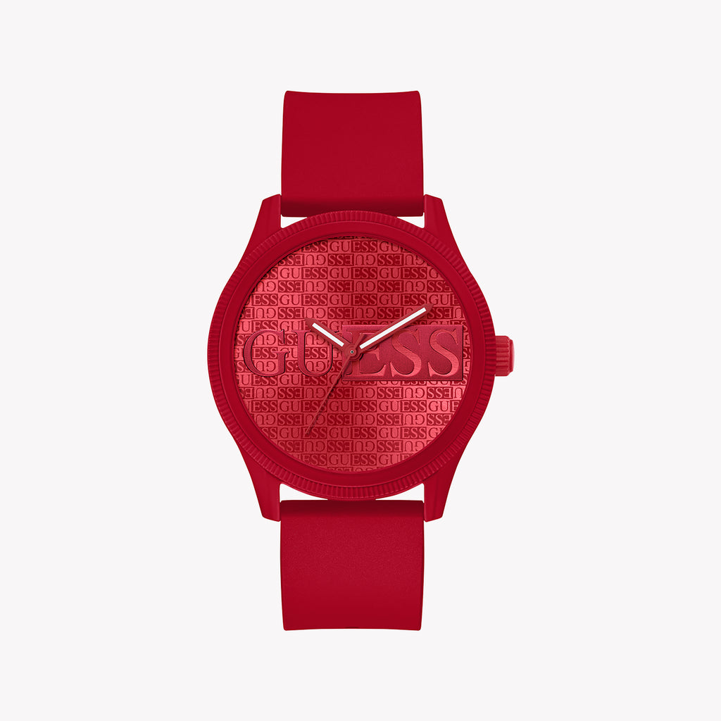 Guess Men's Red Silicone Watch | Gw0780g2