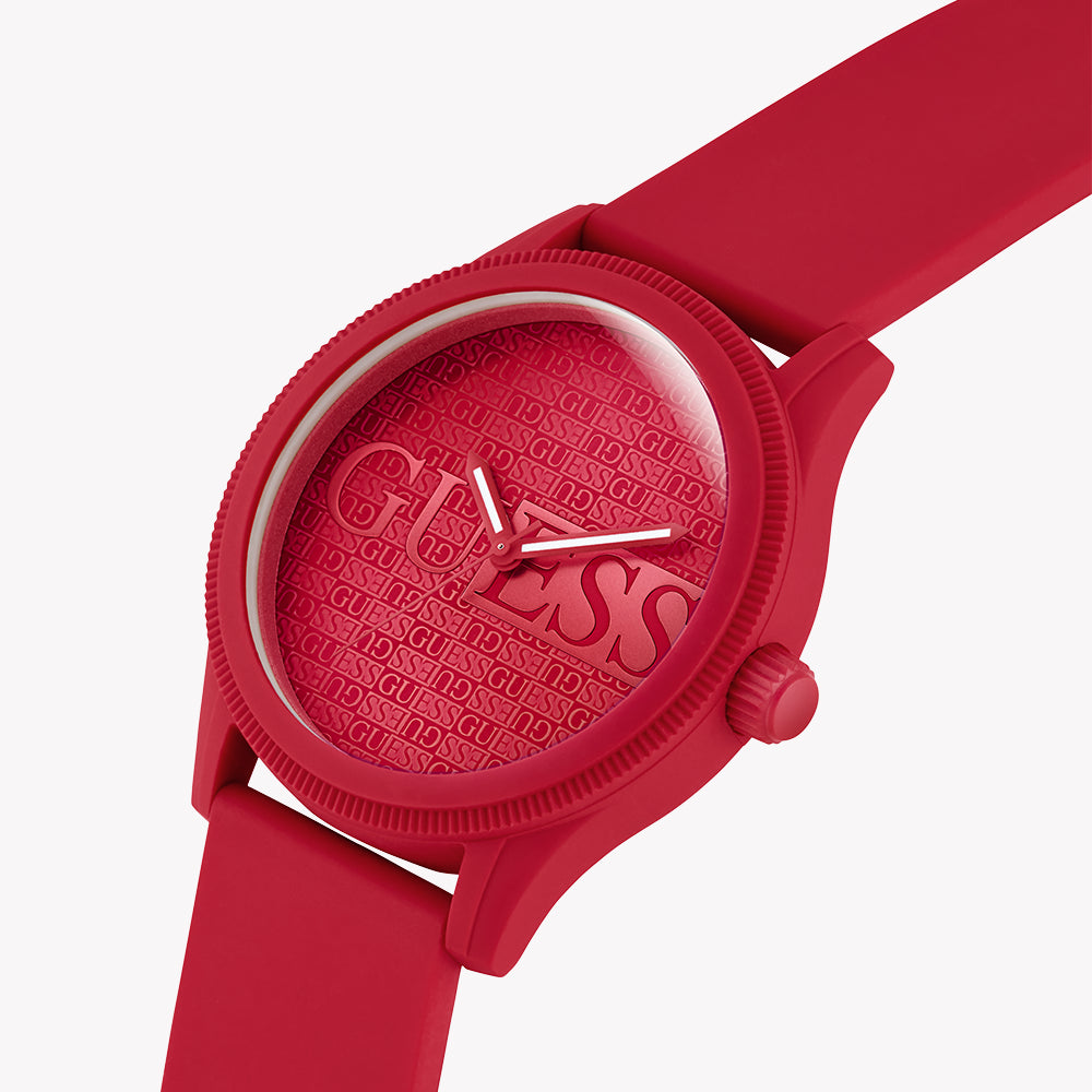 Guess Men's Red Silicone Watch | Gw0780g2