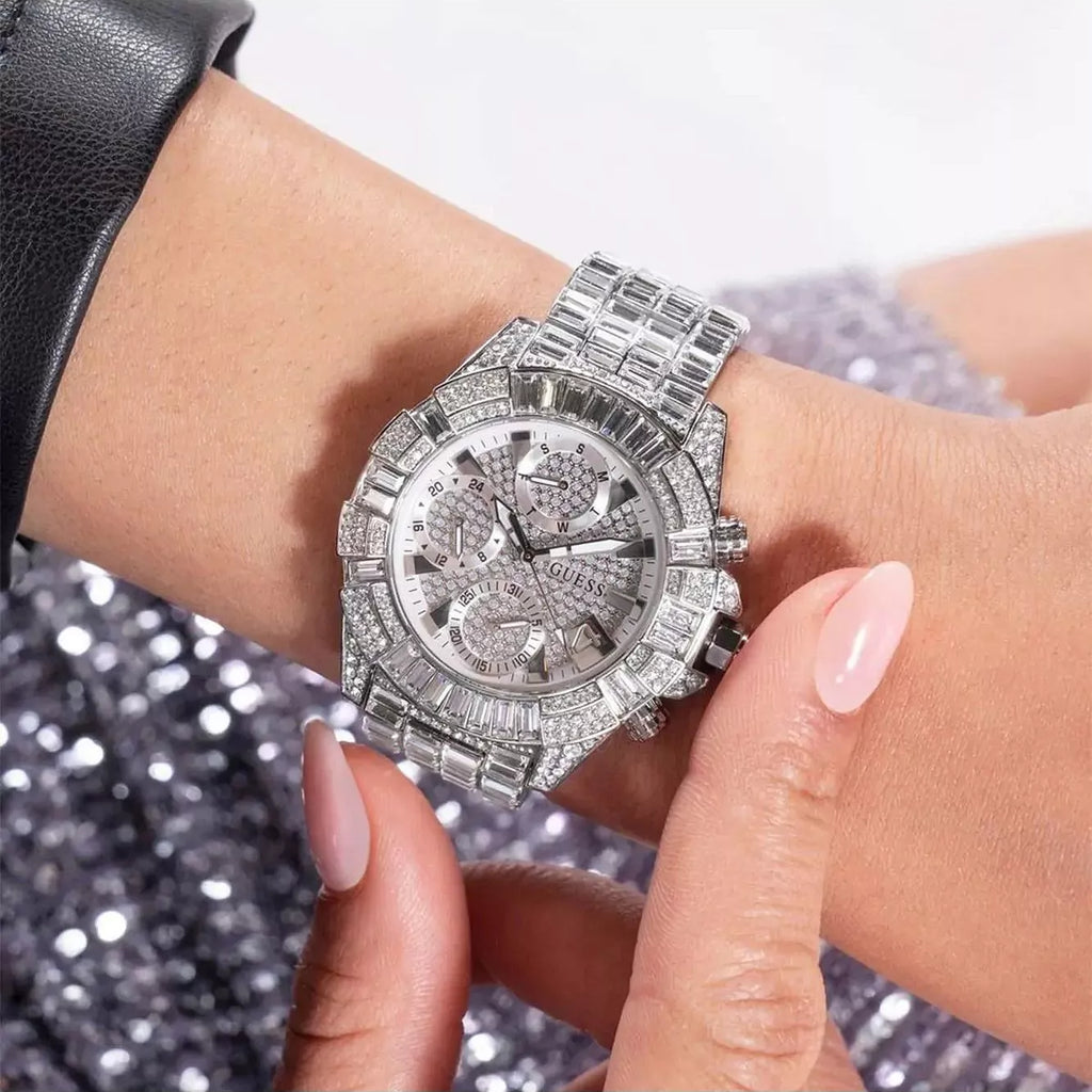 Guess Women's Silver Watch, Stainless Steel | Gw0812l1