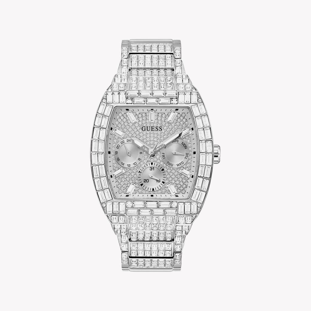 Guess Men's Silver-Tone Watch, Stainless Steel | Gw0816g1