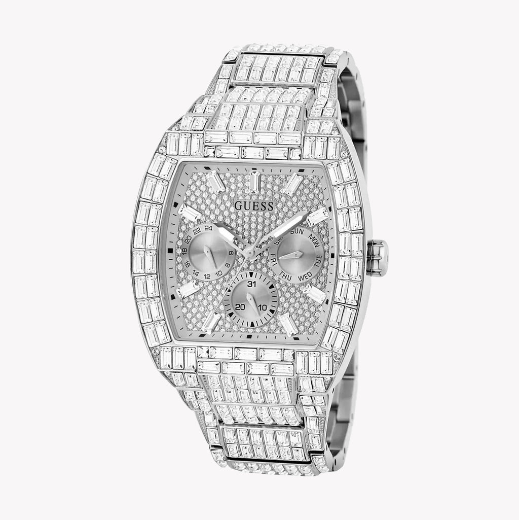 Guess Men's Silver-Tone Watch, Stainless Steel | Gw0816g1