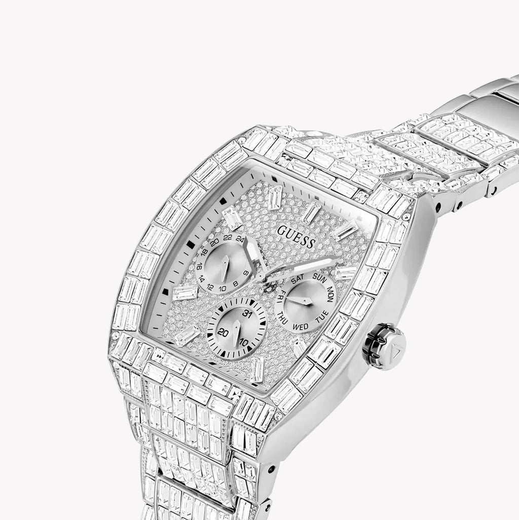 Guess Men's Silver-Tone Watch, Stainless Steel | Gw0816g1