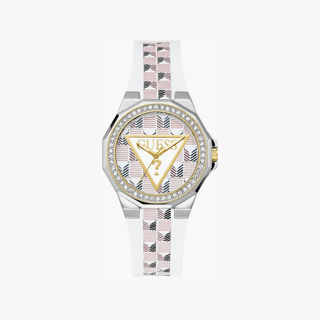 Guess Women's Silver/White, Multicolor Dial | Gw0834l1
