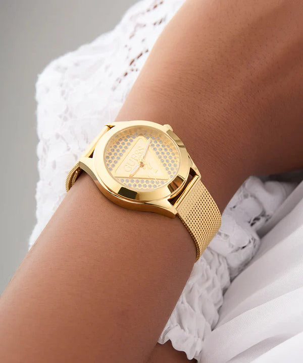 Guess Women's Gold Stainless Steel Watch, Gold Dial | Gw0835l2 by i-watch