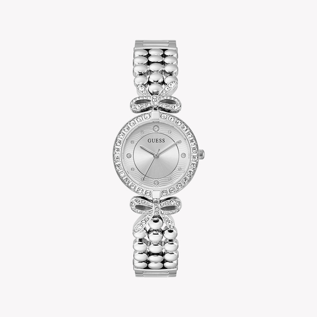 Guess Women's Silver Stainless Steel Watch | Gw0838l1