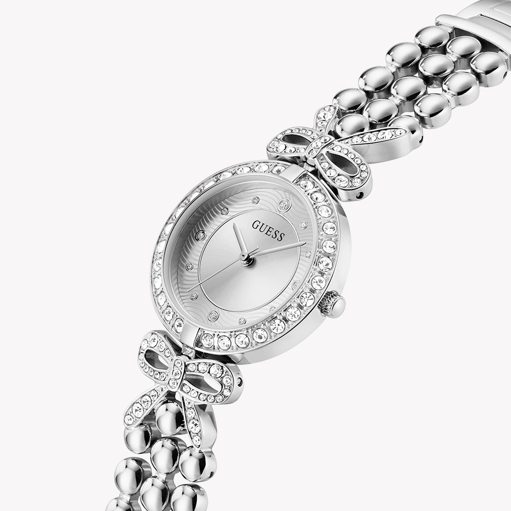 Guess Women's Silver Stainless Steel Watch | Gw0838l1