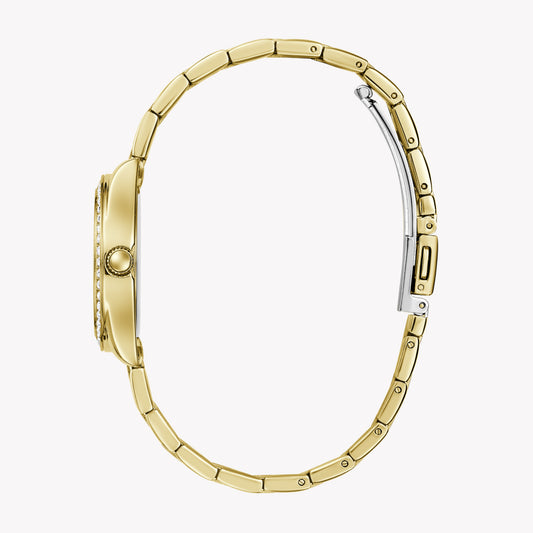 Guess Women's Gold Stainless Steel Watch, Blue Dial | Gw0841l5