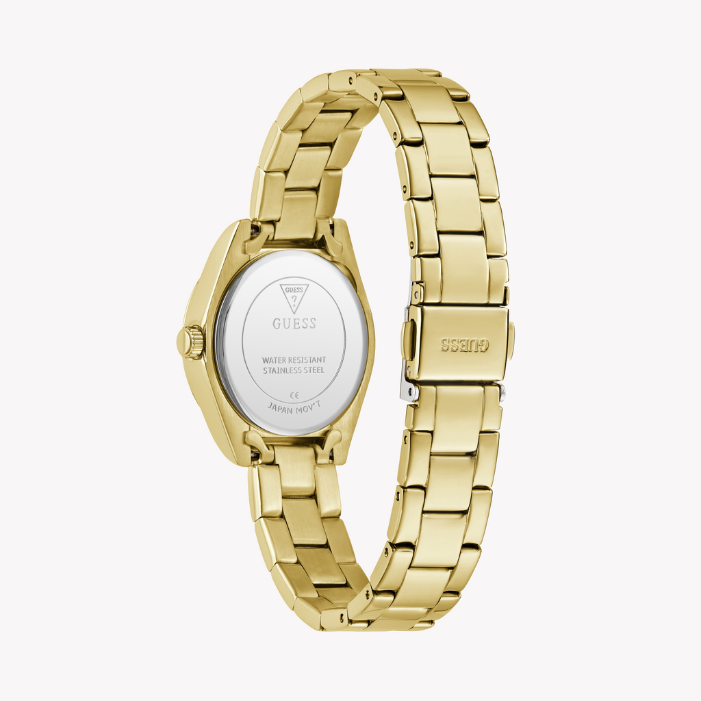 Guess Women's Gold Stainless Steel Watch, Blue Dial | Gw0841l5