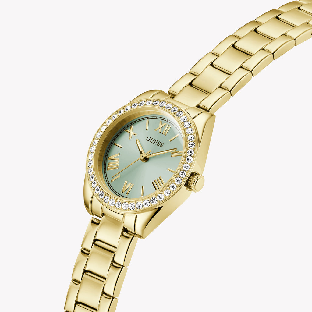 Guess Women's Gold Stainless Steel Watch, Blue Dial | Gw0841l5