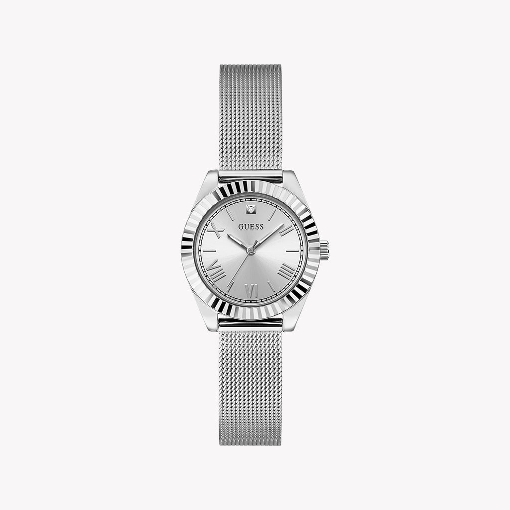 Guess Women's Silver Mesh Watch | Model Gw0842l1