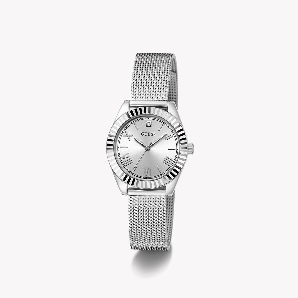 Guess Women's Silver Mesh Watch | Model Gw0842l1