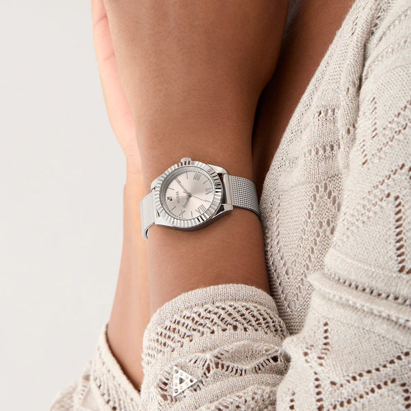 Guess Women's Silver Mesh Watch | Model Gw0842l1 by i-watch