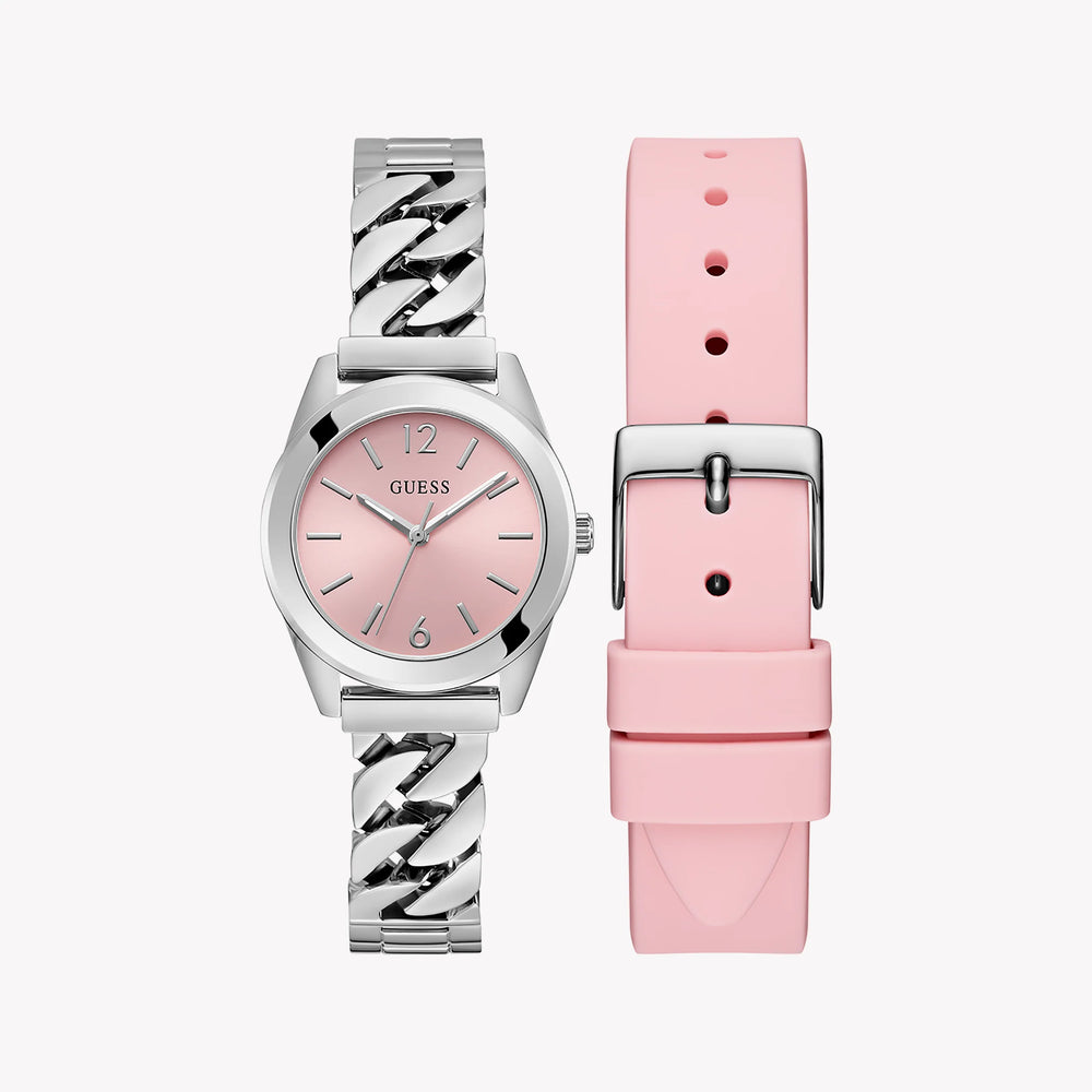 Guess Women's Silver/Pink Watch | Gw0845l1 by i-watch