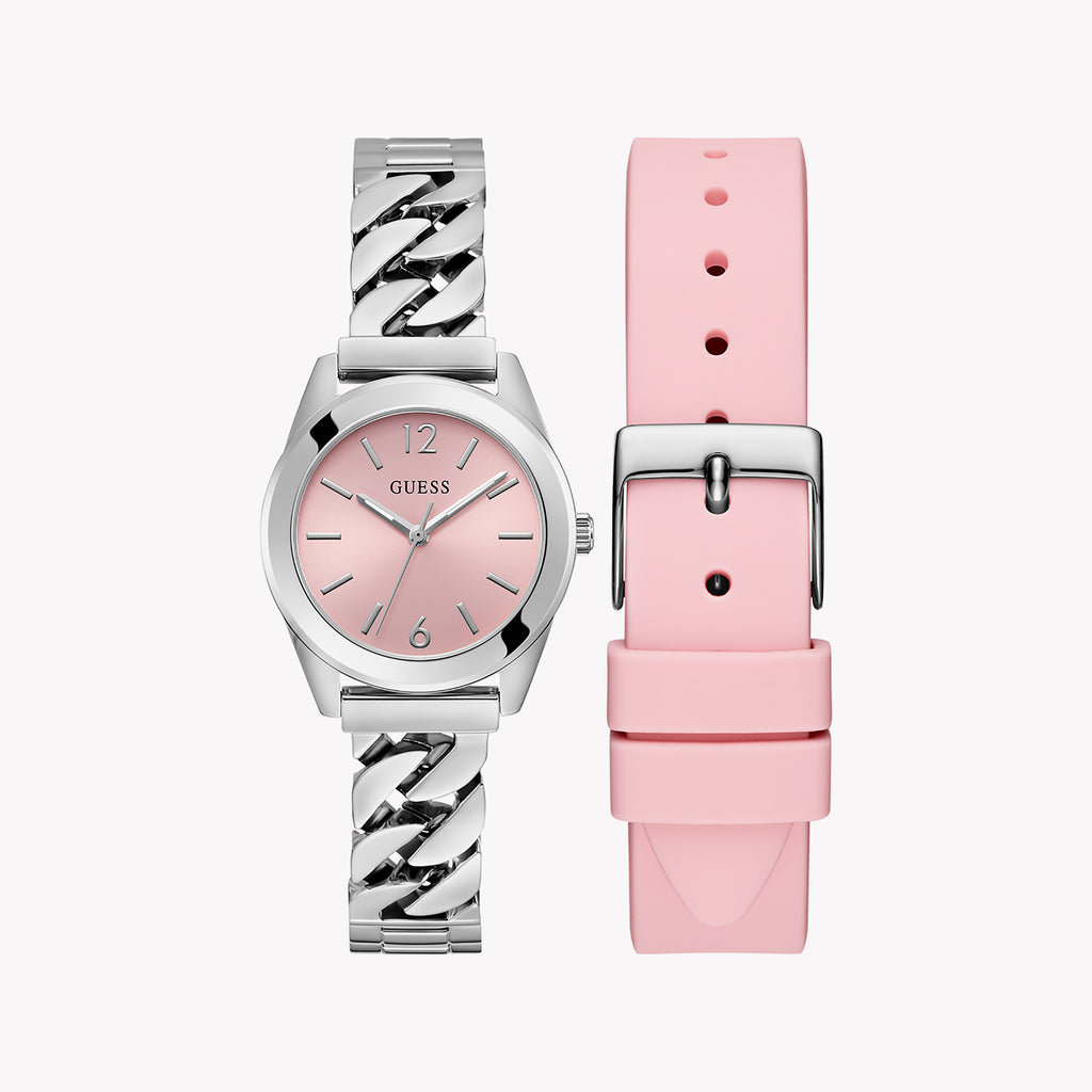 Guess Women's Silver/Pink Watch | Gw0845l1