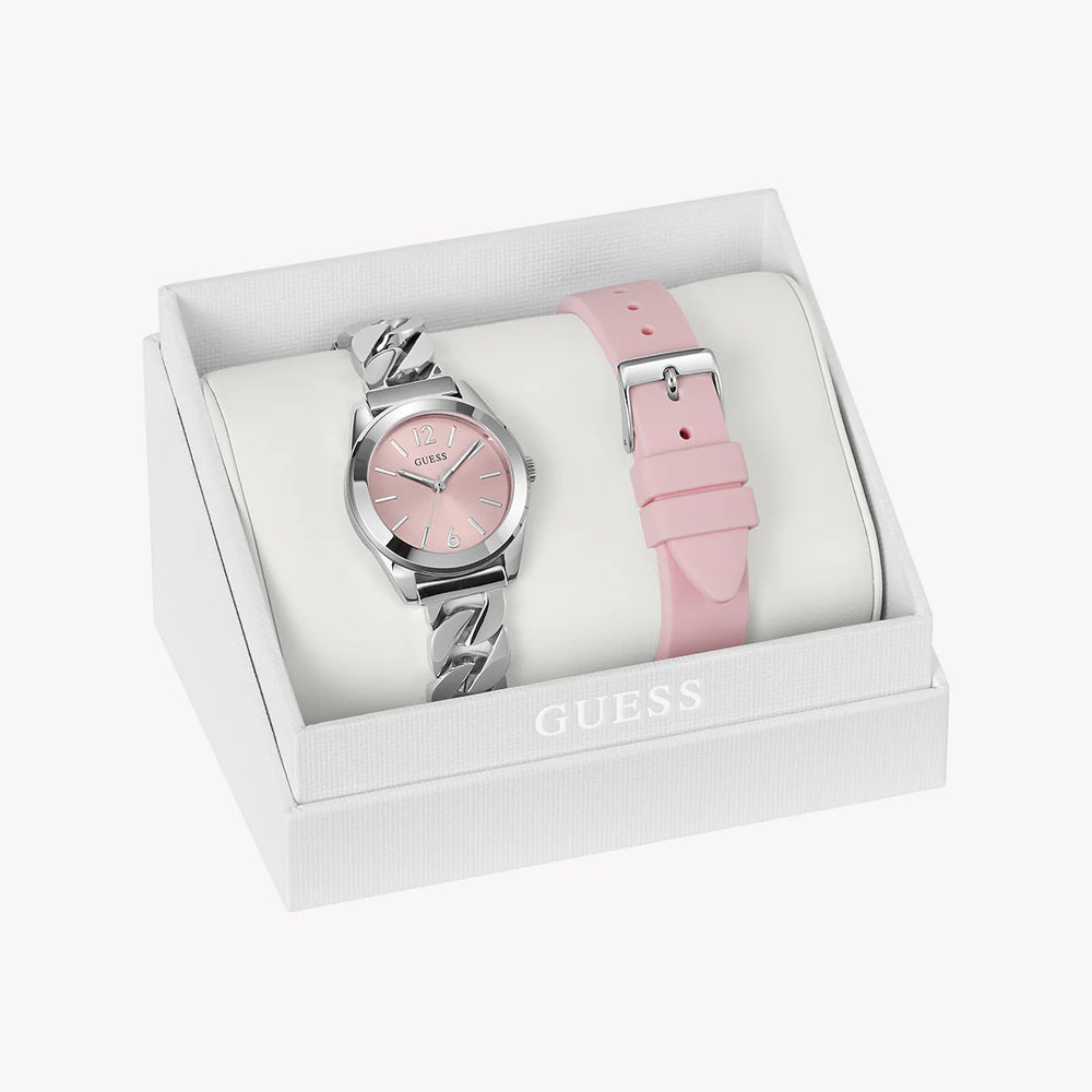 Guess Women's Silver/Pink Watch | Gw0845l1 by i-watch
