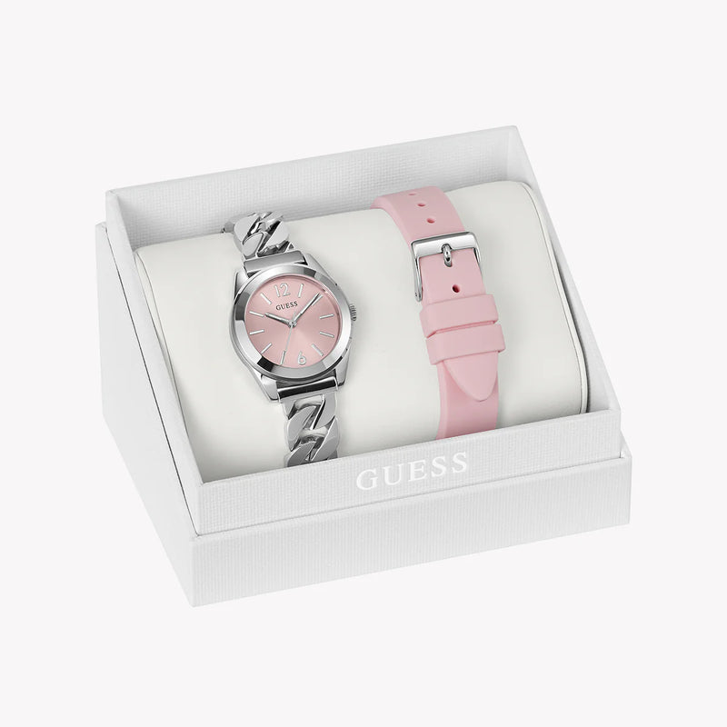 Guess Women's Silver/Pink Watch | Gw0845l1 by i-watch