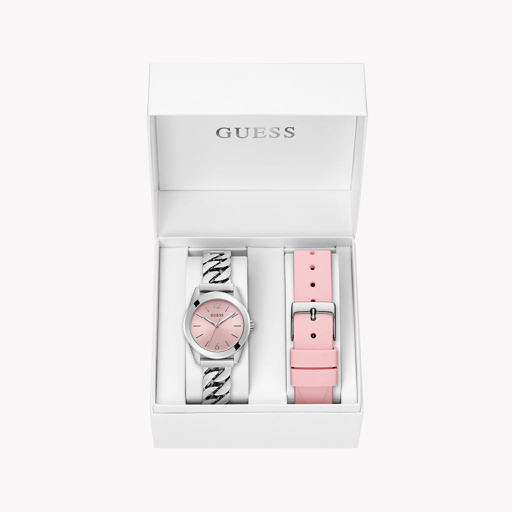 Guess Women's Silver/Pink Watch | Gw0845l1