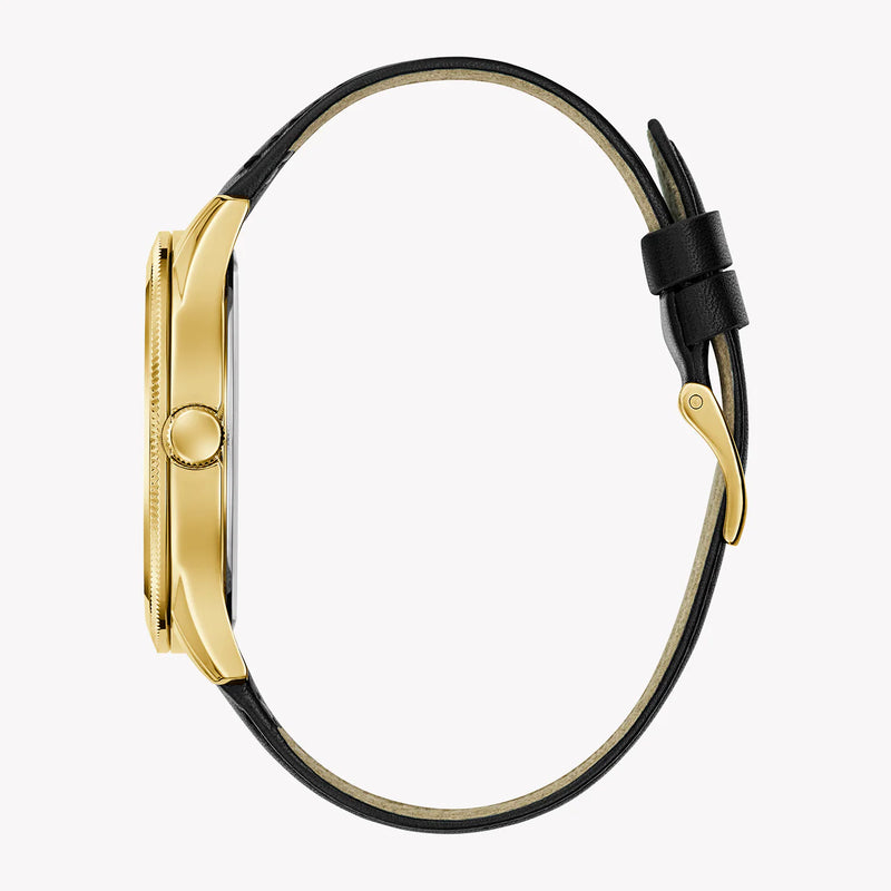 Guess Men's Gold/Green, Leather/Black | Gw0846g1 by i-watch
