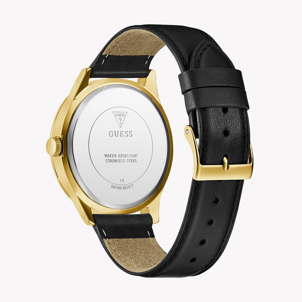 Guess Men's Gold/Green, Leather/Black | Gw0846g1 by i-watch