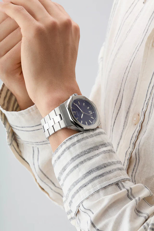 Guess Men's Silver Watch, Blue Dial | Gw0849g1 by i-watch