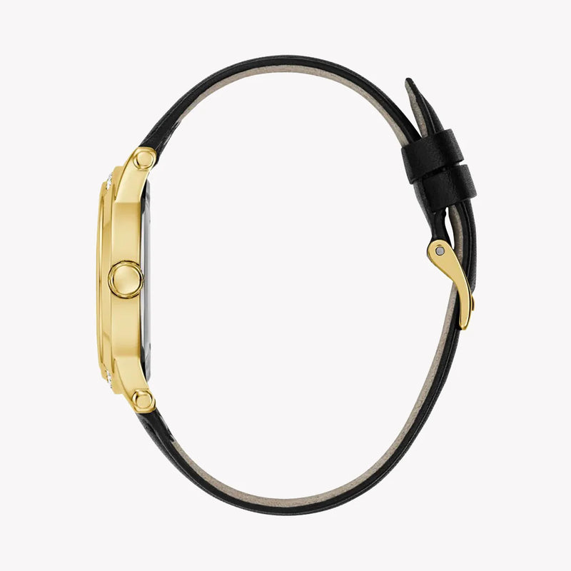 Guess Women's Gold/Black, Leather/Steel Watch | Gw0860l5 by i-watch
