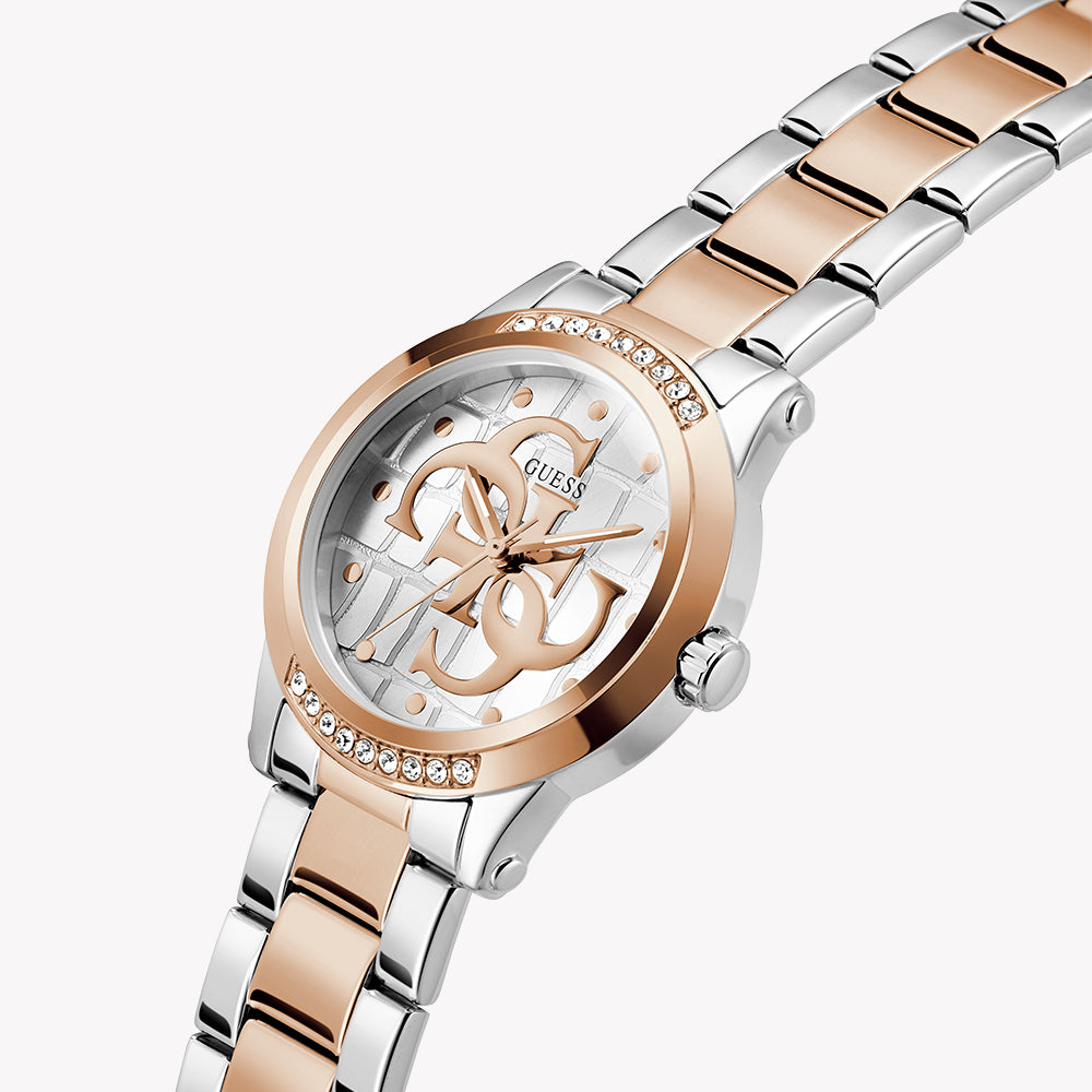Guess Women's Stainless Steel, Silver/Rose Gold | Gw0861l5