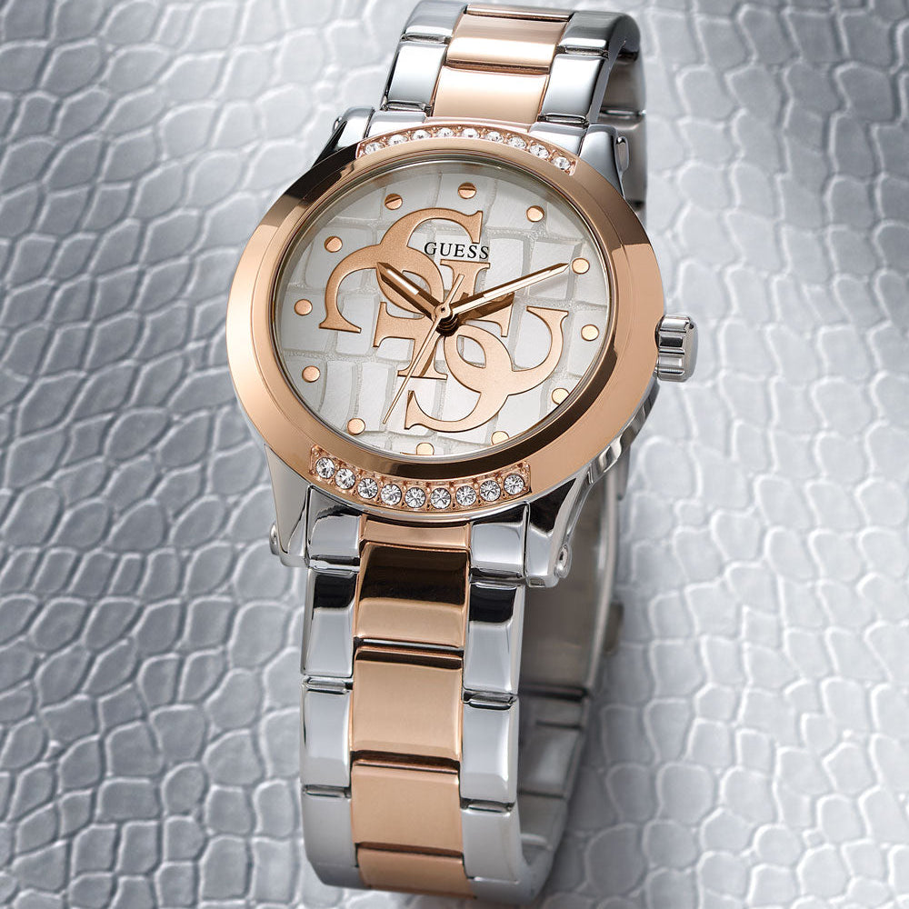Guess Women's Stainless Steel, Silver/Rose Gold | Gw0861l5