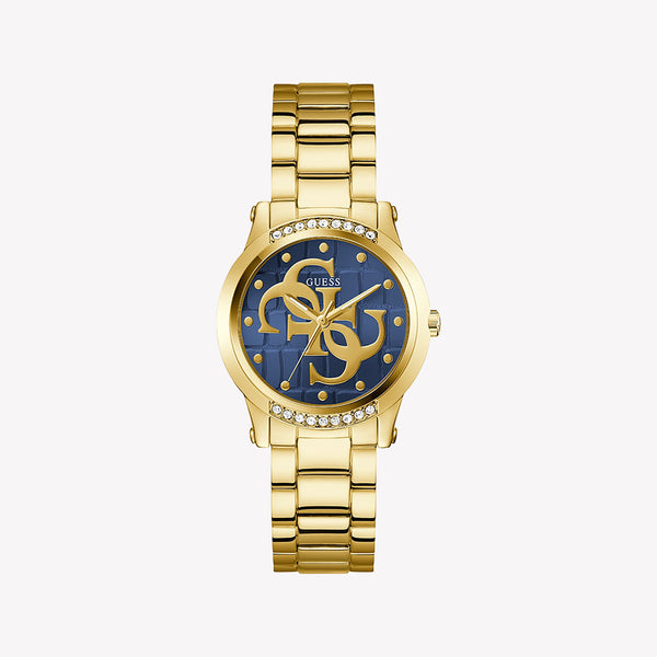 Guess Anette Blue Dial Gold Stainless Steel Strap Women's Watch