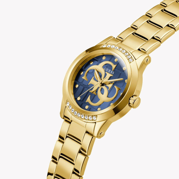 Guess Anette Blue Dial Gold Stainless Steel Strap Women's Watch