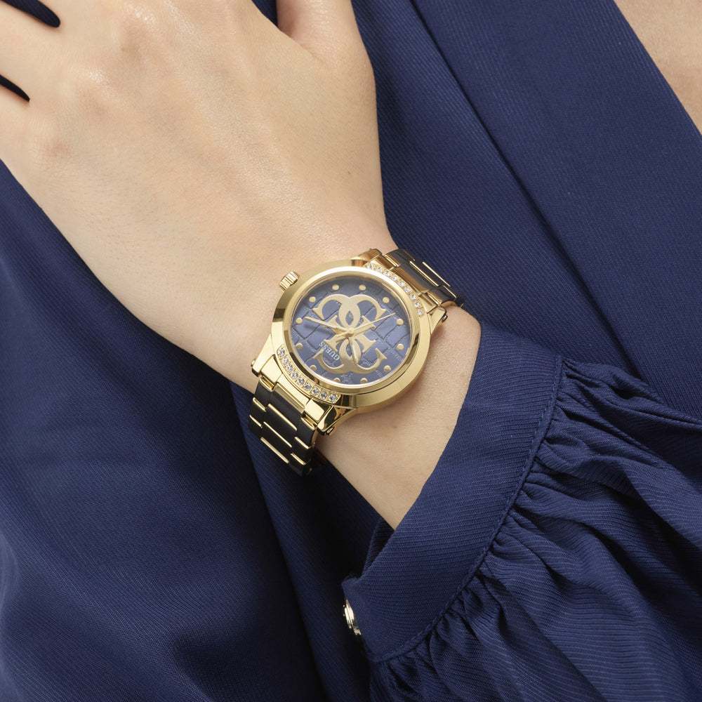 Guess Anette Blue Dial Gold Stainless Steel Strap Women's Watch
